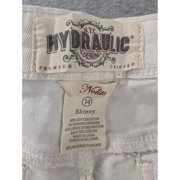 Hydraulic Jeans Womens 14 White Nolita Skinny Stretch Five Pocket HJ041038216 - Picture 14 of 15